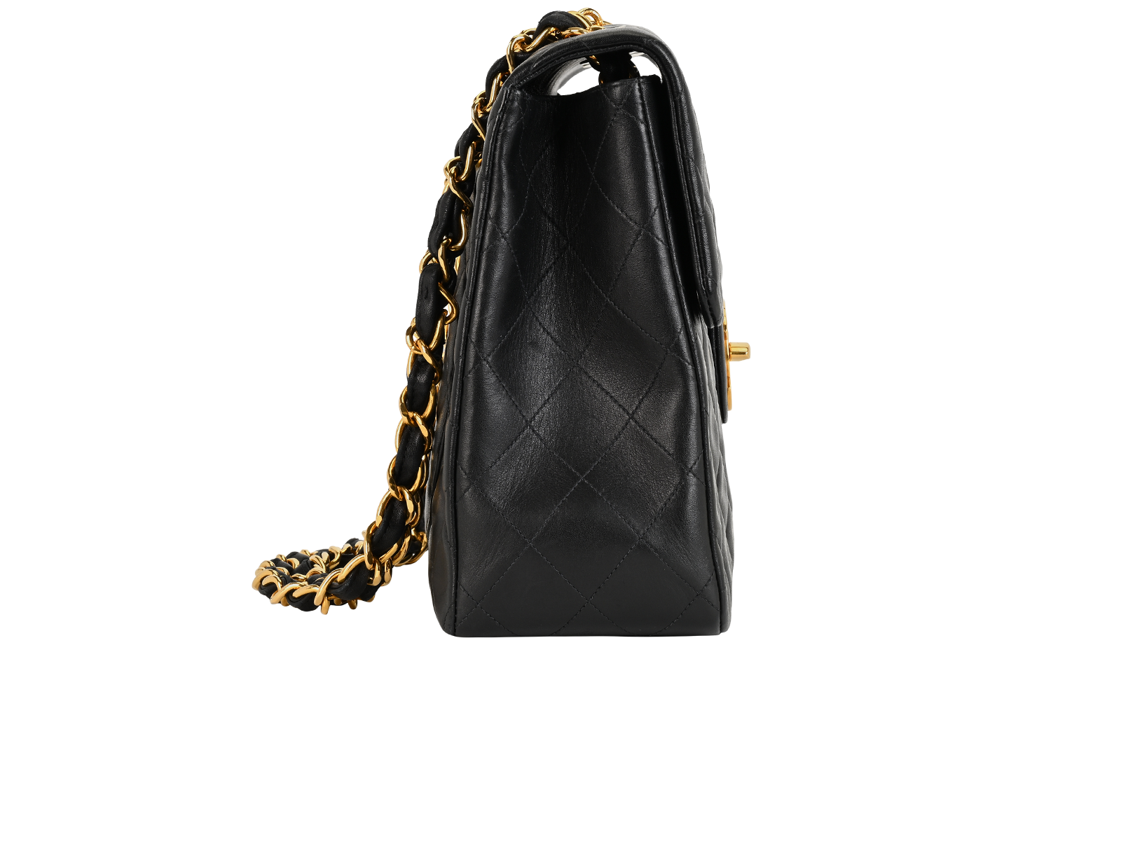 Maxi Jumbo XL, &pound;3,600, Handbags, Black, Lambskin Leather, Side view
